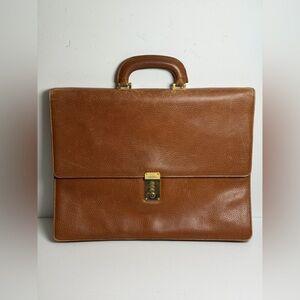 Vintage Tiffany & Co. Brown Leather Briefcase Dial Lock